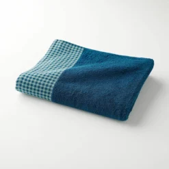 Collection serviettes de bain 420 g/m² liteau tissé motif vichy