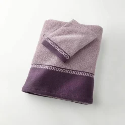 Collection serviettes de bain 420 gr/m² liteau tissé fantaisie