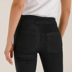 Corsaire fuselé ultra stretch, maille effet jean