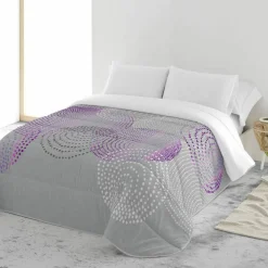 Couette microfibre imprimée cercles graphiques 200 g/m²
