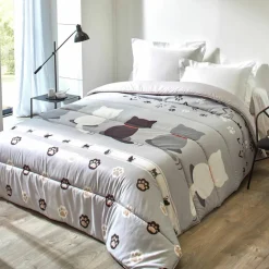 Couette microfibre imprimée Chat 400g/m²