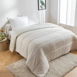 Couette microfibre imprimée feuilles tropicales 400g/m²
