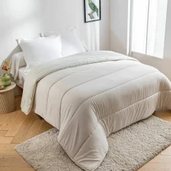Couette microfibre imprimée feuilles tropicales 200 g/m²