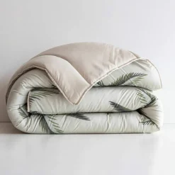 Couette microfibre imprimée feuilles tropicales 200 g/m²
