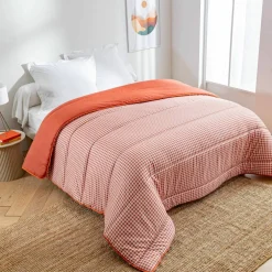 Couette microfibre imprimé vichy 200 g/m²