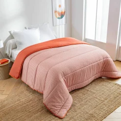 Couette microfibre imprimé vichy 400 g/m²