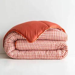 Couette microfibre imprimé vichy 400 g/m²