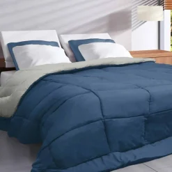 Couette unie douceur microfibre réversible 400g/m²