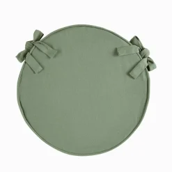 Coussin d'assise uni rond bachette