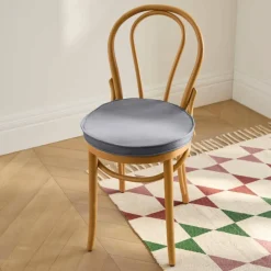 Coussin d'assise uni rond bachette