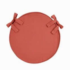 Coussin d'assise uni rond bachette