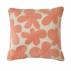 Coussin fleuri éponge bouclette reliefée