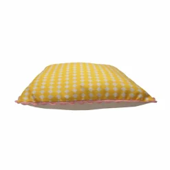 Coussin imprimé bicolore galon écailles
