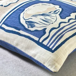 Coussin imprimé coquillages