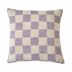 Coussin imprimé damier texturé