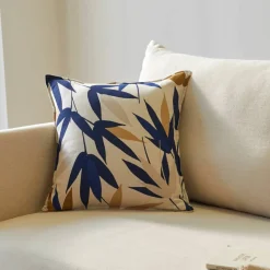 Coussin imprimé feuilles
