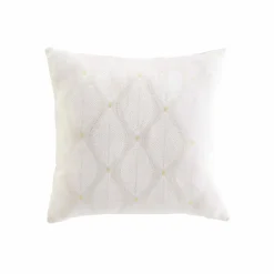 Coussin imprimé feuilles détails dorés