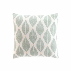 Coussin imprimé feuilles détails dorés