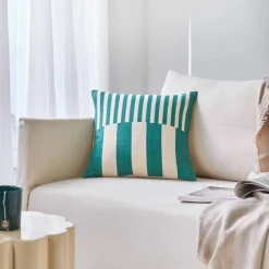 Coussin imprimé rayures