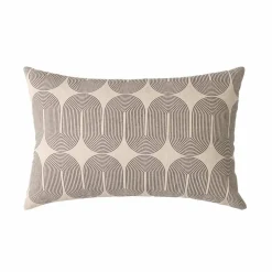 Coussin rectangulaire imprimé graphique détails dorés
