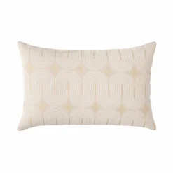 Coussin rectangulaire imprimé graphique détails dorés