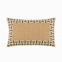 Coussin rectangulaire imprimé motifs géométriques
