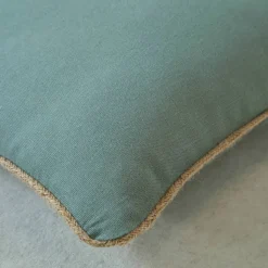 Coussin uni biais en jute