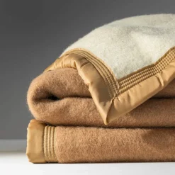 Couverture bicolore pure laine 800 g/m²