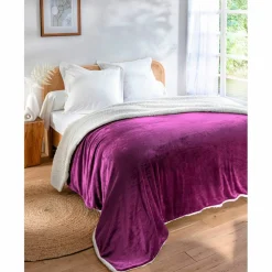 Couverture double face polaire et sherpa