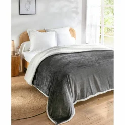 Couverture double face polaire et sherpa