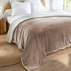 Couverture double face polaire et sherpa