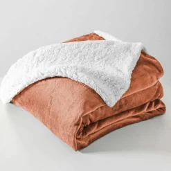 Couverture double face polaire et sherpa