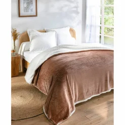 Couverture double face polaire et sherpa
