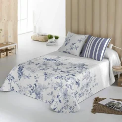 Couvre-lit matelassé Capri imprimé réversible