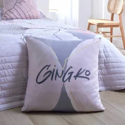 Couvre-lit matelassé imprimé Ginkgo