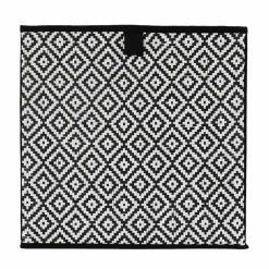 Cube de rangement pliable, tissage fantaisie