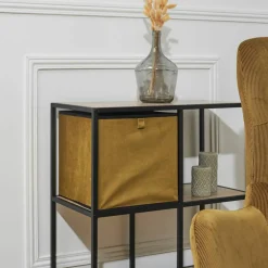 Cube de rangement pliable, velours