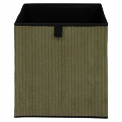 Cube de rangement pliable, velours côtelé