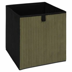 Cube de rangement pliable, velours côtelé