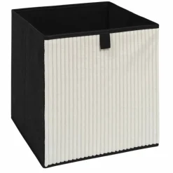 Cube de rangement pliable, velours côtelé