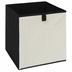 Cube de rangement pliable, velours côtelé
