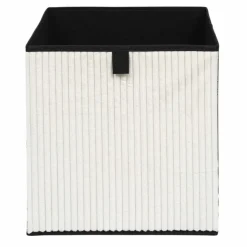 Cube de rangement pliable, velours côtelé