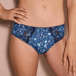 Culotte brodée forme midi coton imprimé fleuri Olbia - lot de 2