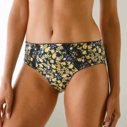 Culotte brodée forme midi coton imprimé fleuri Olbia - lot de 2