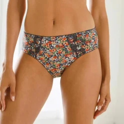 Culotte brodée forme midi coton imprimé petites fleurs Olbia - lot de 2
