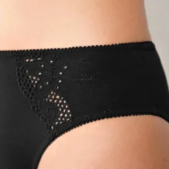 Culotte brodée forme midi coton uni Olbia - lot de 2
