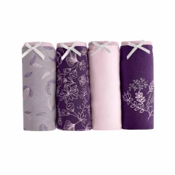 Culotte coton forme maxi imprimé motifs floral assortis – Lot de 4