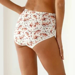 Culotte coton forme maxi unie et imprimée fleur - lot de 7
