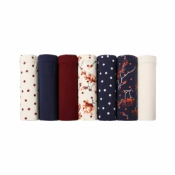 Culotte coton forme maxi unie et imprimée fleur - lot de 7