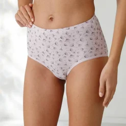Culotte coton forme maxi unie prune et imprimée pissenlit - lot de 7